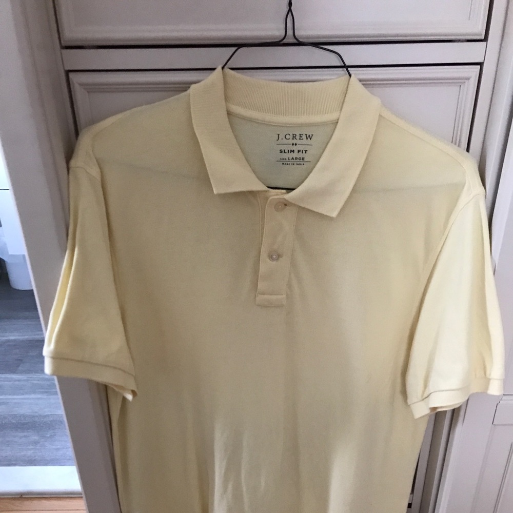 JCrew men’s polo shirt -yellow - size large
